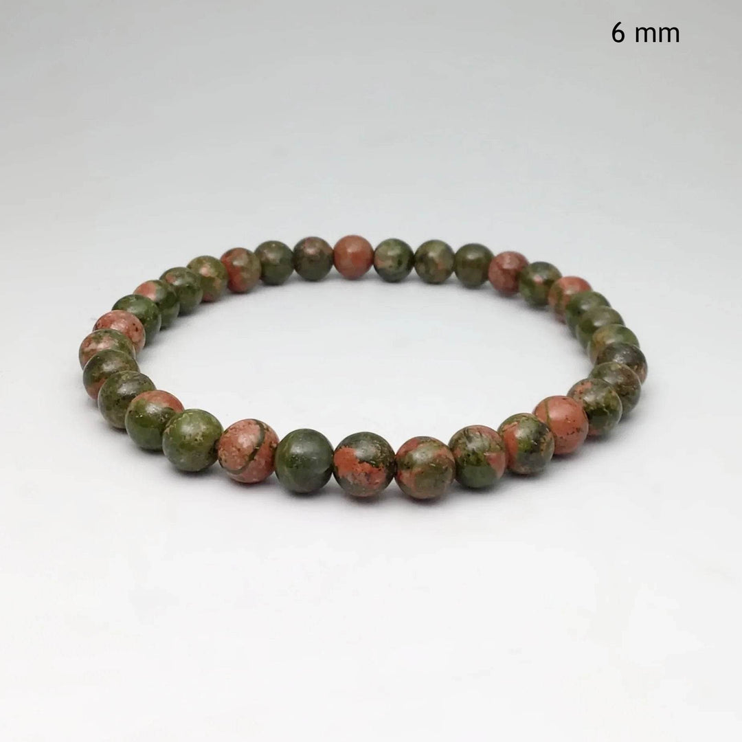 Unakite Jasper Beaded Bracelet - Rocks and Gems Canada