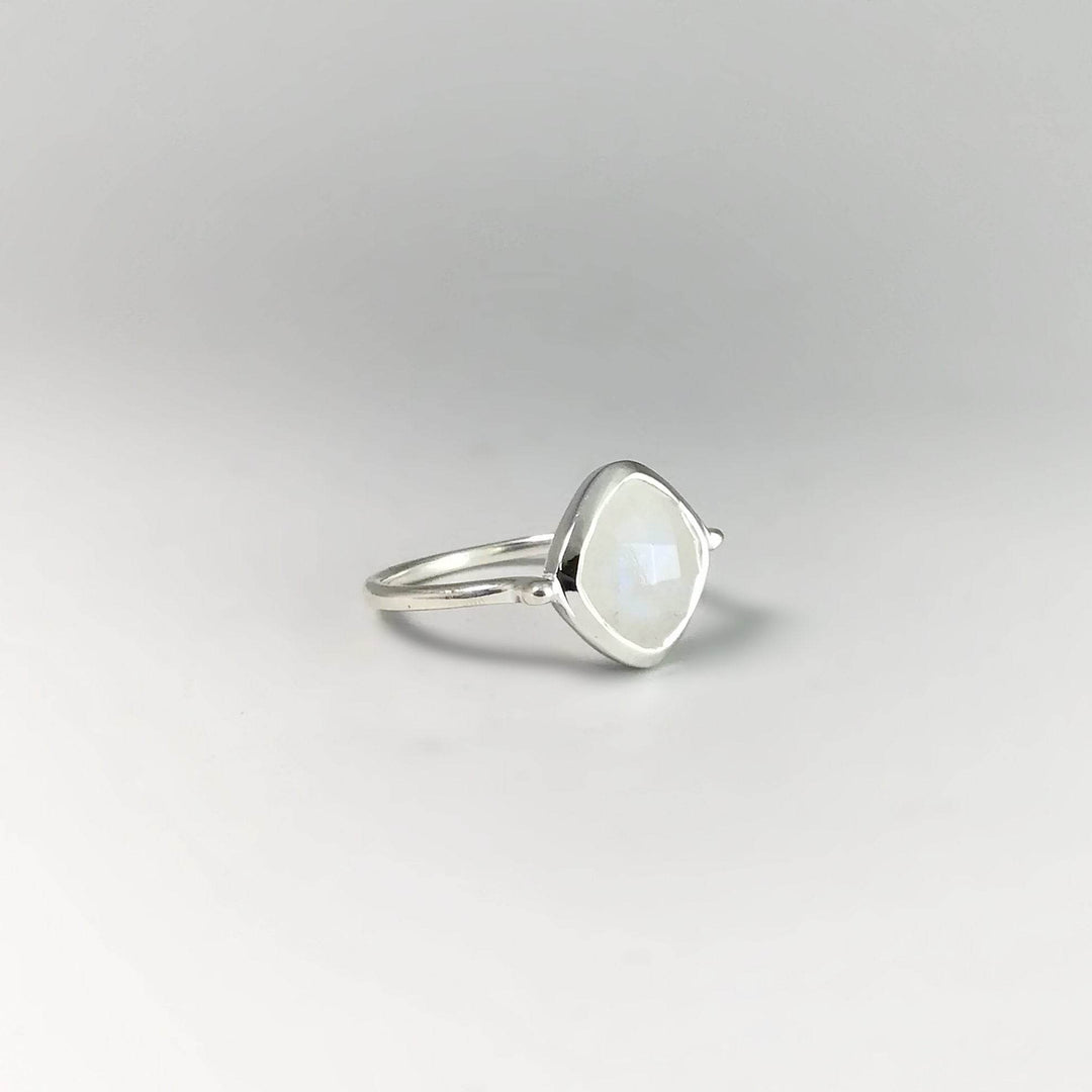 Rainbow Moonstone Ring - Rocks and Gems Canada