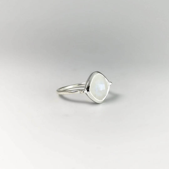 Rainbow Moonstone Ring - Rocks and Gems Canada