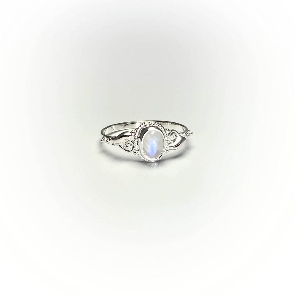 Rainbow Moonstone Ring - Rocks and Gems Canada