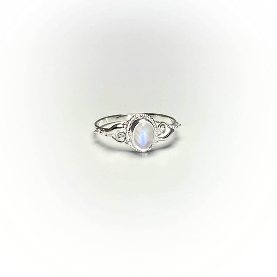 Rainbow Moonstone Ring - Rocks and Gems Canada
