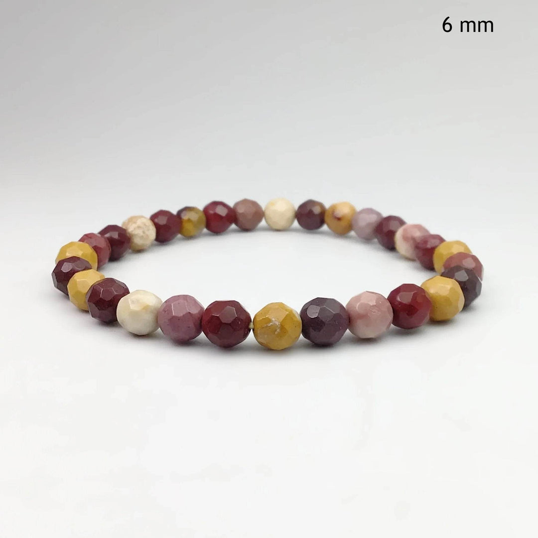 Mookaite Faceted Beaded Bracelet - Rocks and Gems Canada