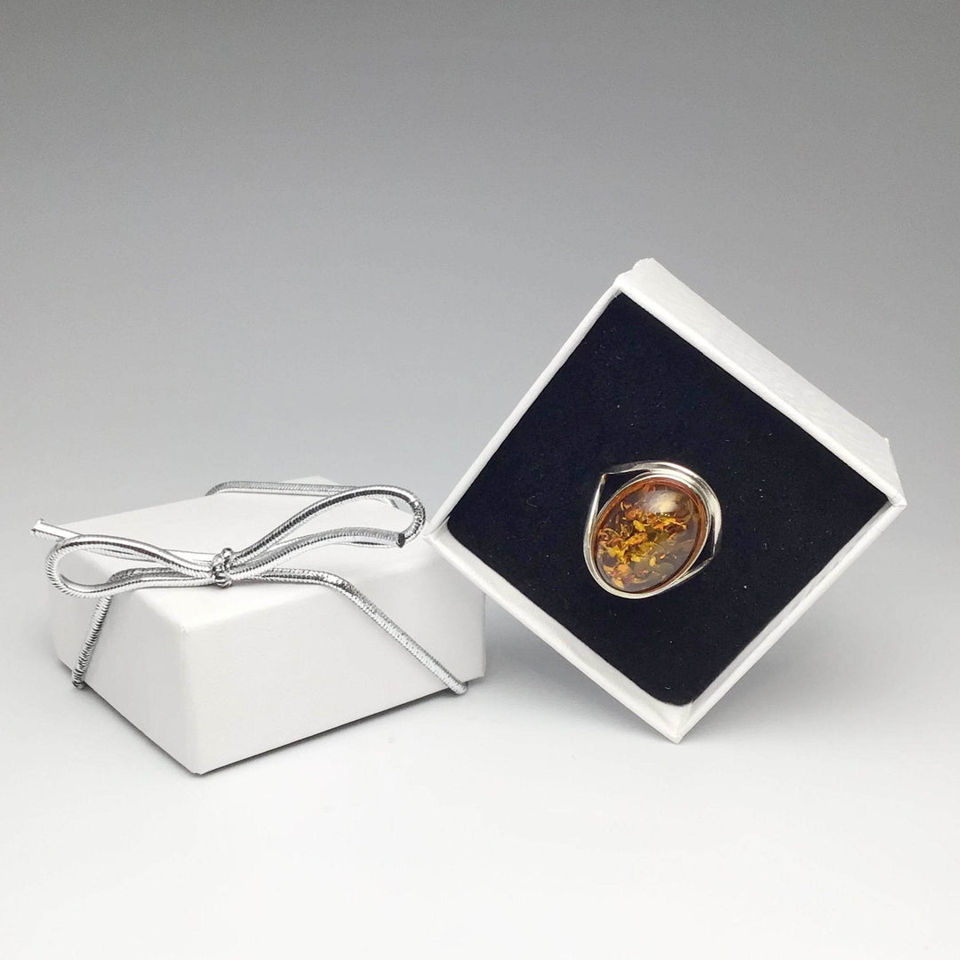 Cognac Amber Ring - Rocks and Gems Canada