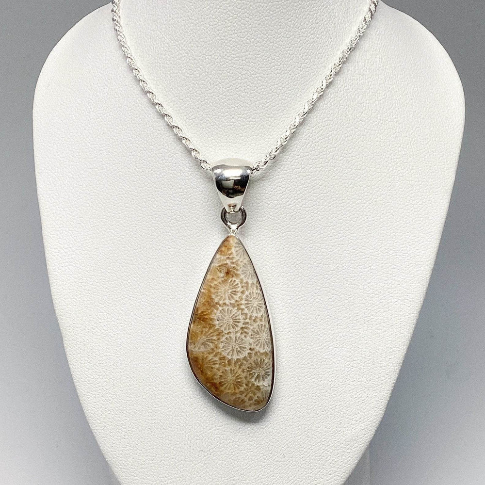 Fossilized Coral Pendant - Rocks and Gems Canada
