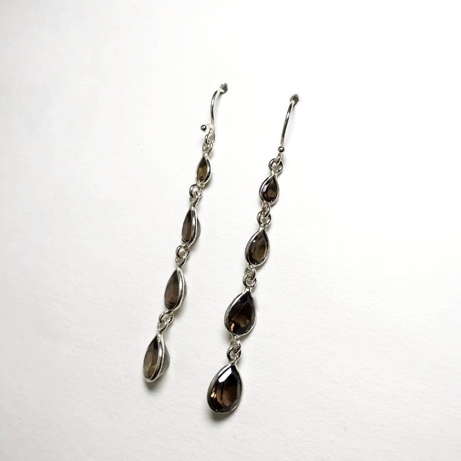 Smoky Quartz Dangle Earrings - Rocks and Gems Canada