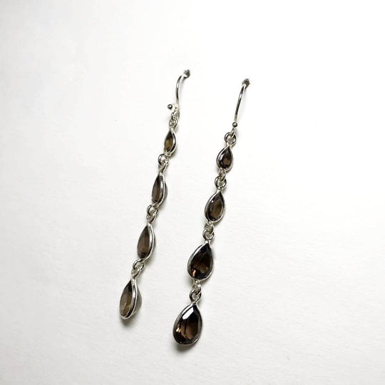 Smoky Quartz Dangle Earrings - Rocks and Gems Canada