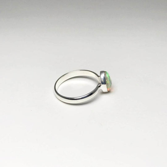 Faceted Ethiopian Fire Opal Ring - Rocks and Gems Canada