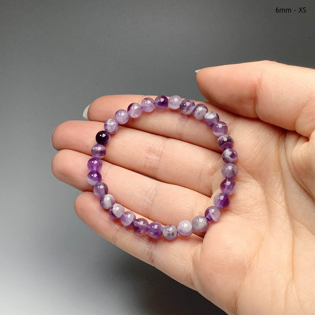 Chevron Amethyst Beaded Bracelet - Rocks and Gems Canada