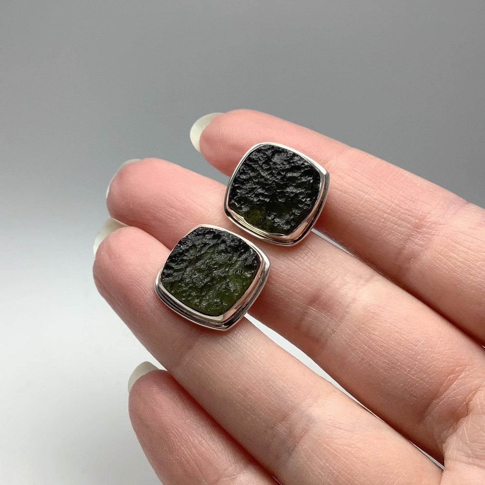 Moldavite Cufflinks - Rocks and Gems Canada