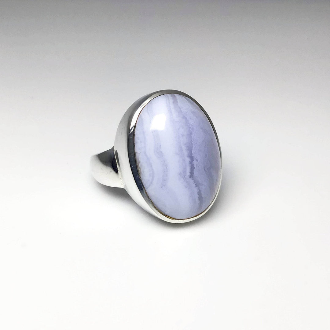 Blue Lace Agate Ring - Rocks and Gems Canada