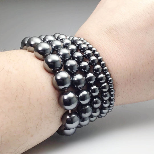 Hematite Beaded Bracelet - Rocks and Gems Canada