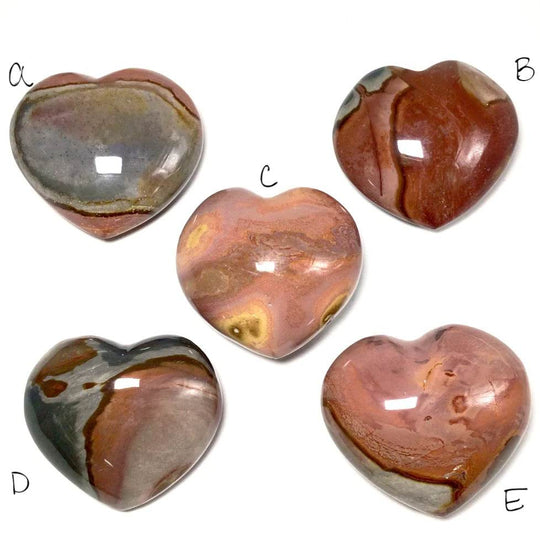 Polychrome Jasper Heart - Rocks and Gems Canada