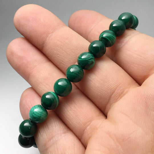 Malachite Beaded Bracelet - Rocks and Gems Canada
