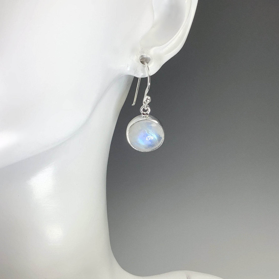Rainbow Moonstone Dangle Earrings - Rocks and Gems Canada