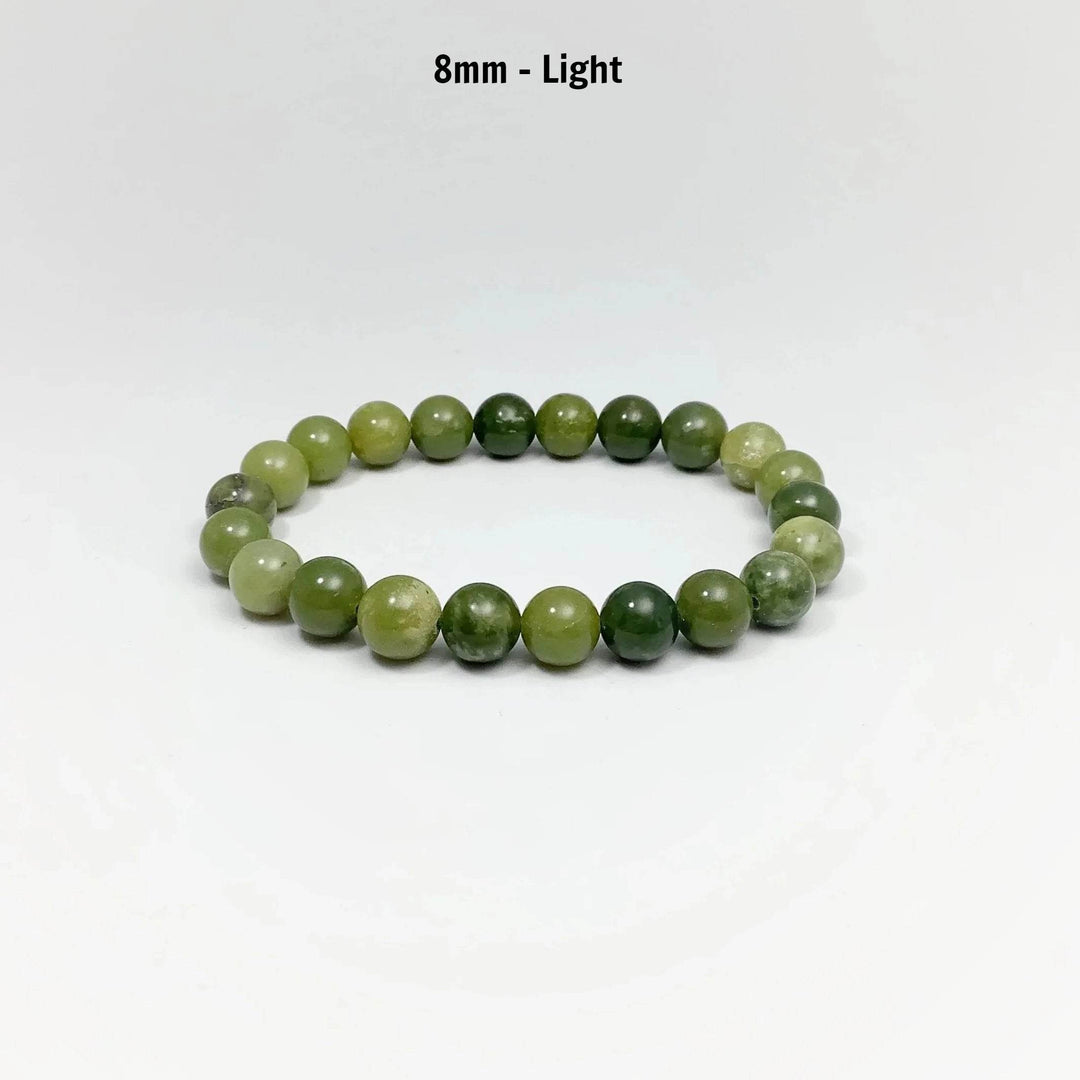 Mixed Green Canadian Jade Beaded Bracelet - Rocks and Gems Canada
