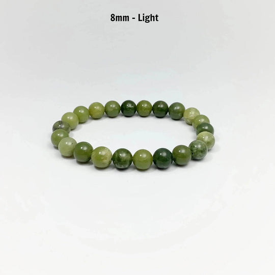 Mixed Green Canadian Jade Beaded Bracelet - Rocks and Gems Canada