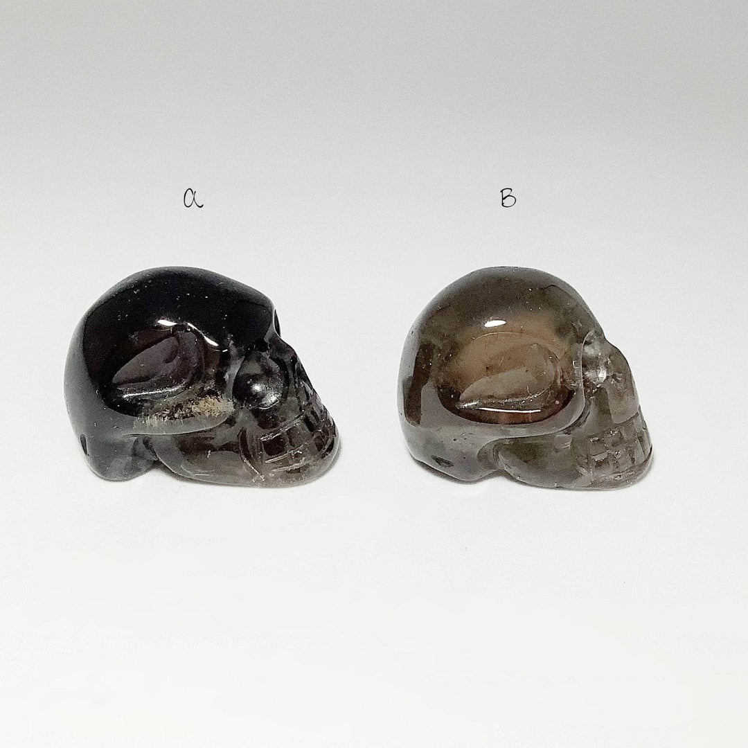 Carved Smoky Quartz  Skull - Rocks and Gems Canada