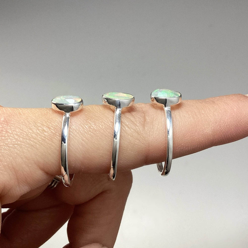 Faceted Ethiopian Fire Opal Ring - Rocks and Gems Canada