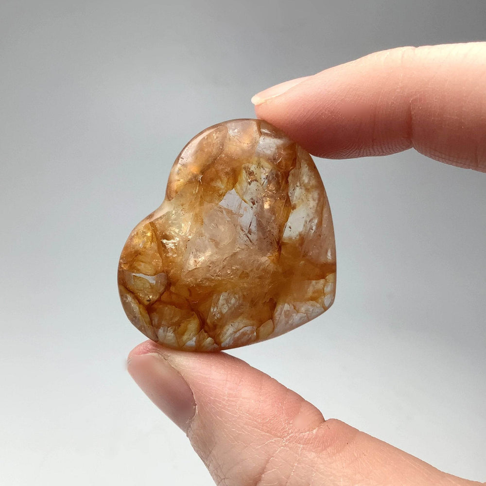 Golden Healing Quartz Heart - Rocks and Gems Canada