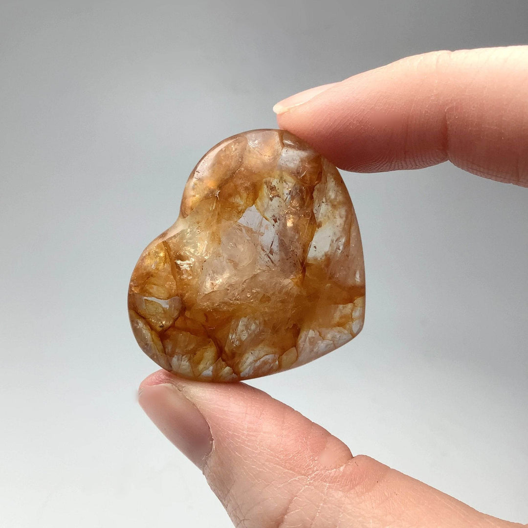 Golden Healing Quartz Heart - Rocks and Gems Canada