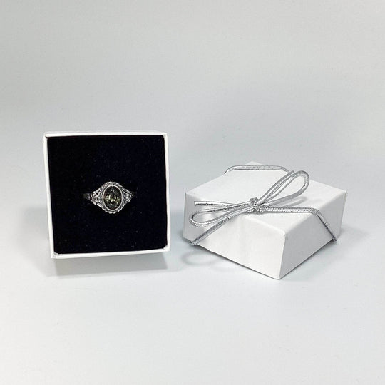 Green Amber Ring - Rocks and Gems Canada