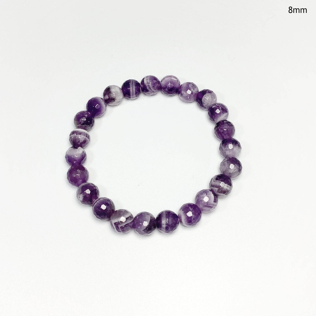 Chevron Amethyst Faceted Beaded Bracelet - Rocks and Gems Canada