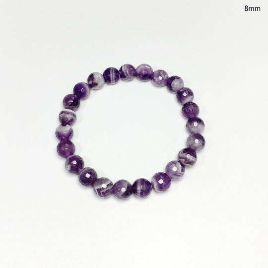 Chevron Amethyst Faceted Beaded Bracelet - Rocks and Gems Canada