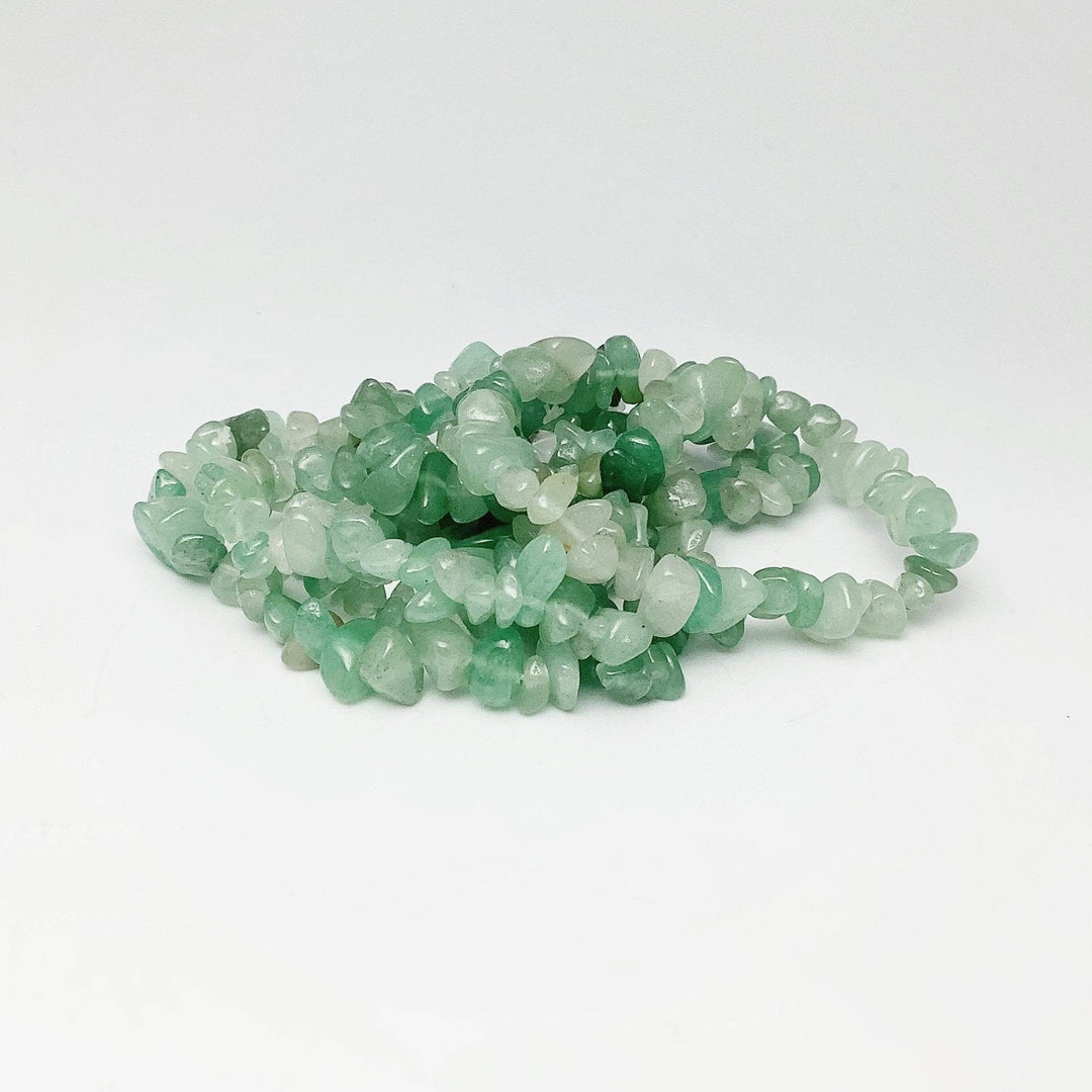 Green Aventurine Chip Beaded Bracelet - Rocks and Gems Canada