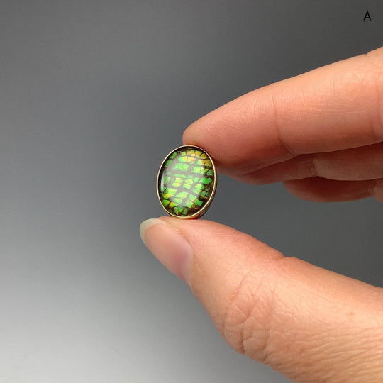 Alberta Ammolite 14K Gold Pendant - Rocks and Gems Canada