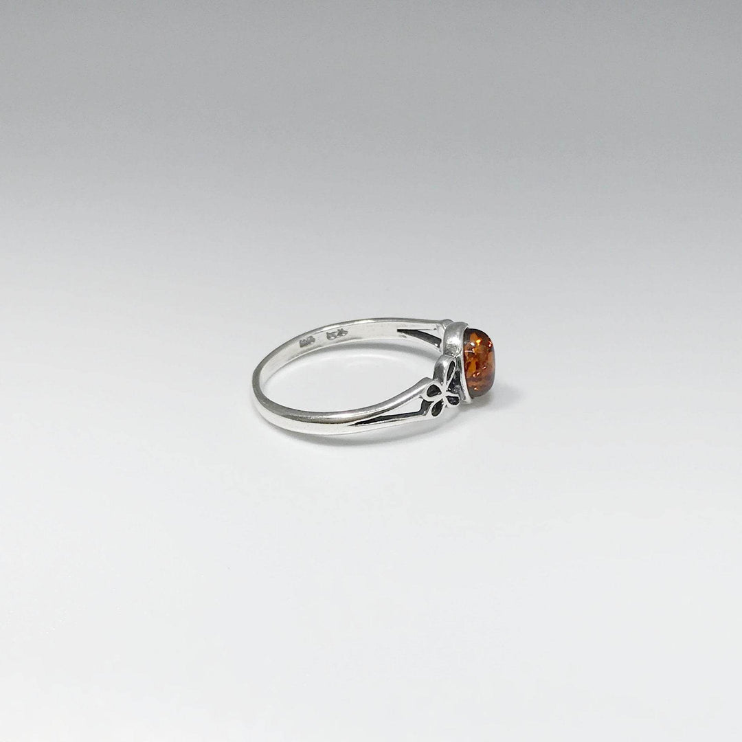 Cognac Amber Ring - Rocks and Gems Canada