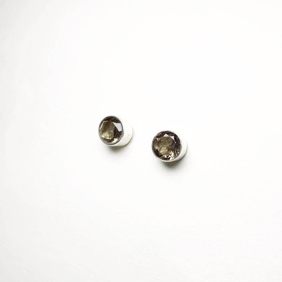 Smoky Quartz Stud Earrings - Rocks and Gems Canada