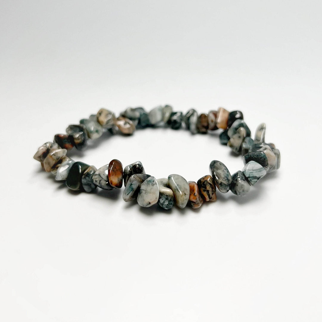 Black Crazy Lace Agate Chip Beaded Bracelet - Rocks and Gems Canada