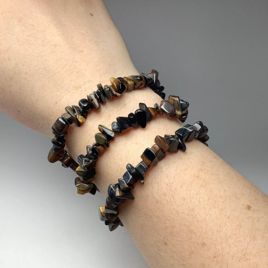 Tiger Eye Chip Beaded Bracelet - Rocks and Gems Canada