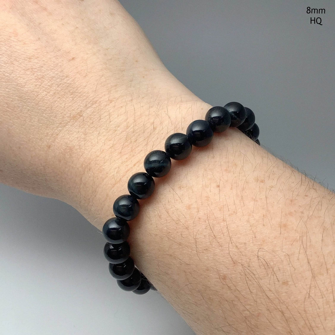 Blue Tiger Eye Beaded Bracelet - Rocks and Gems Canada