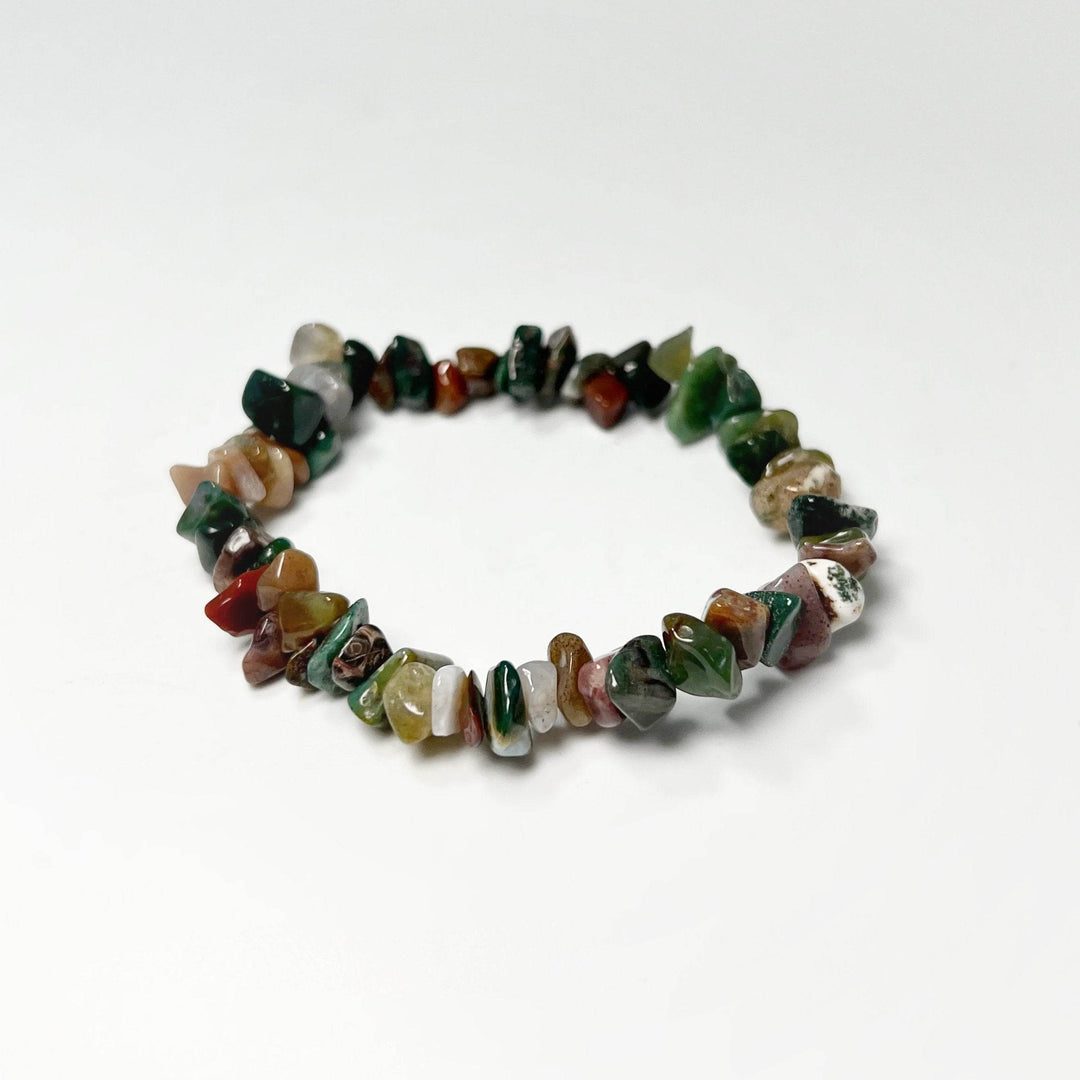 Indian Agate Chip Beaded Bracelet - Rocks and Gems Canada