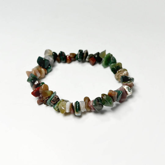Indian Agate Chip Beaded Bracelet - Rocks and Gems Canada