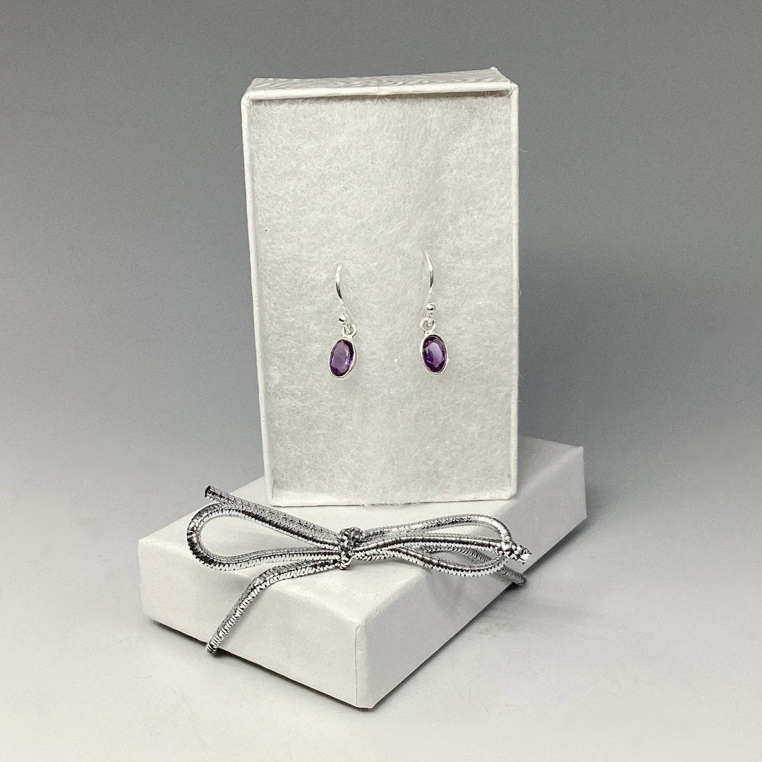 Amethyst Dangle Earrings - Rocks and Gems Canada