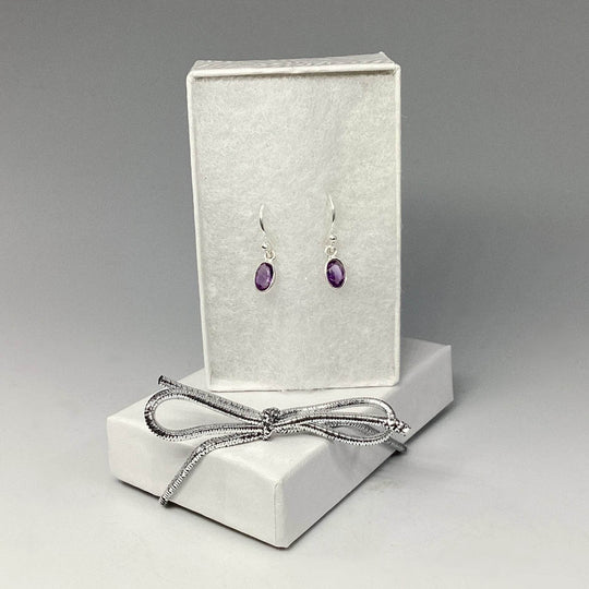 Amethyst Dangle Earrings - Rocks and Gems Canada