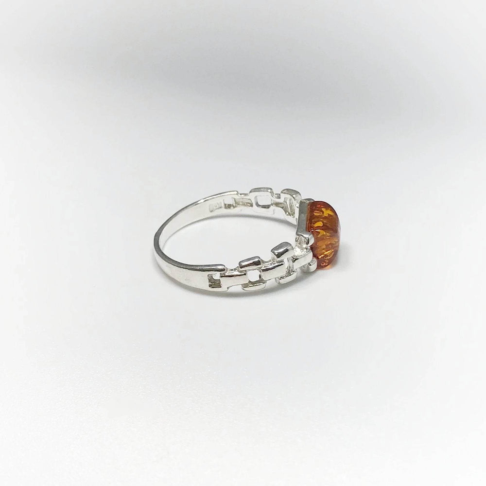 Cognac Amber Ring - Rocks and Gems Canada