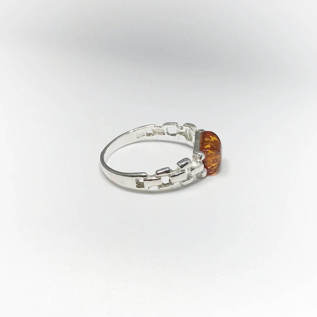 Cognac Amber Ring - Rocks and Gems Canada