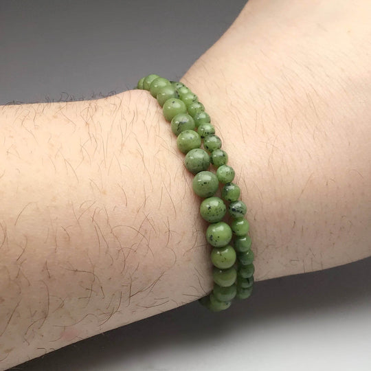 Canadian Jade Beaded Bracelet - Rocks and Gems Canada