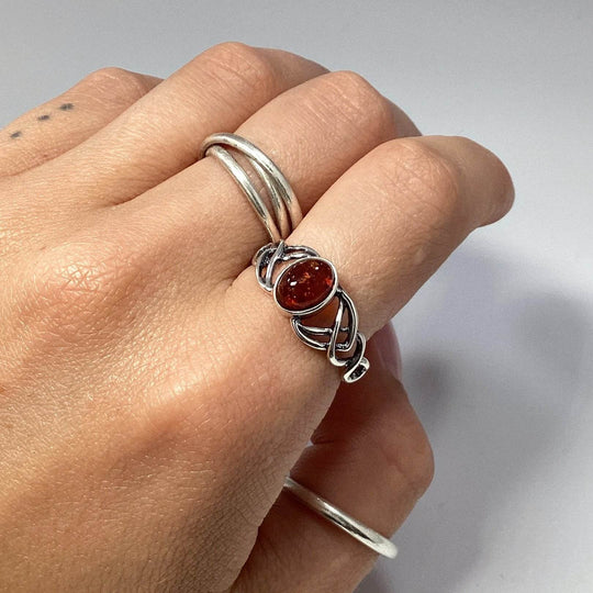 Cognac Amber Ring - Rocks and Gems Canada