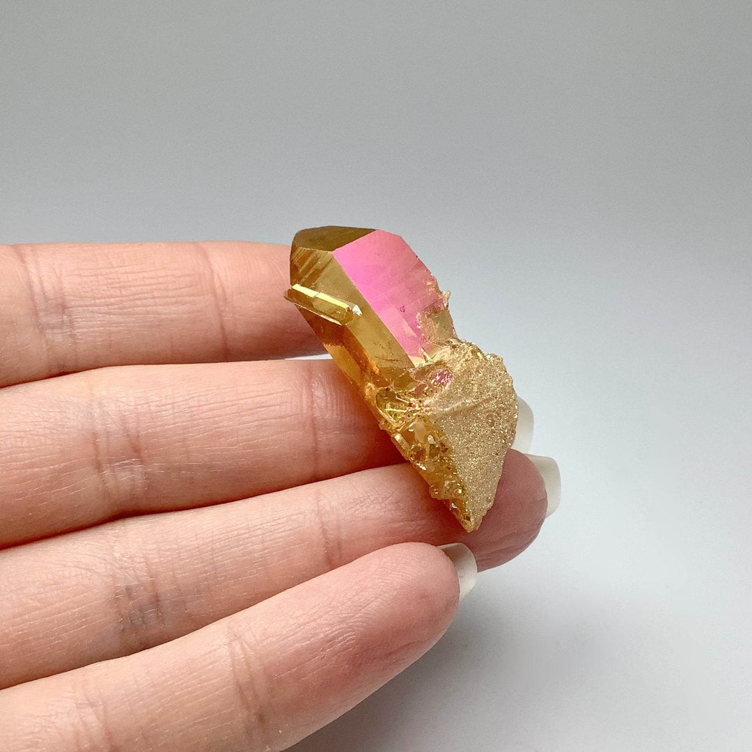 Sunset Aura Quartz Cluster - Rocks and Gems Canada