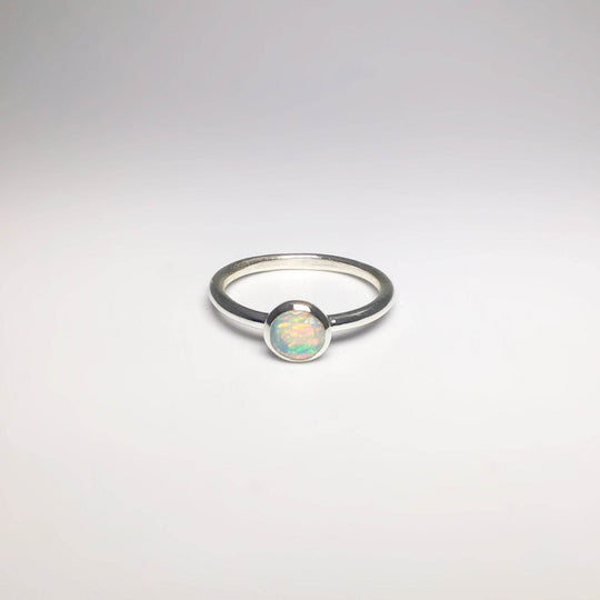 Faceted Ethiopian Fire Opal Ring - Rocks and Gems Canada