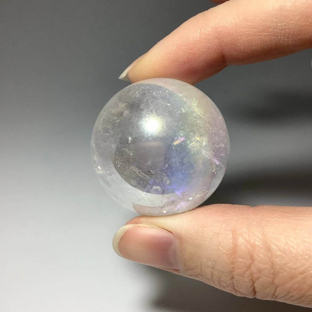 Opalescent Aura Quartz Sphere - Rocks and Gems Canada