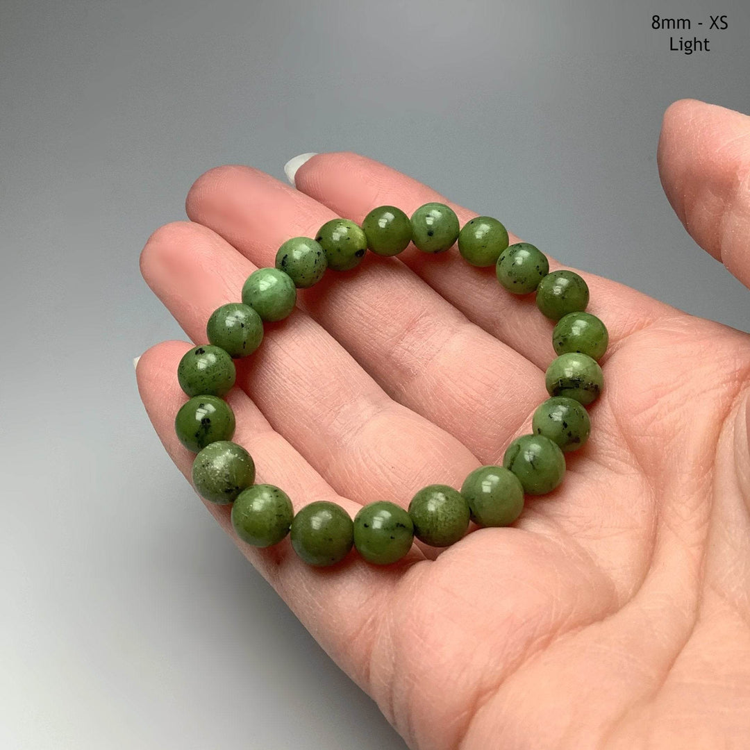 Canadian Jade Beaded Bracelet - Rocks and Gems Canada