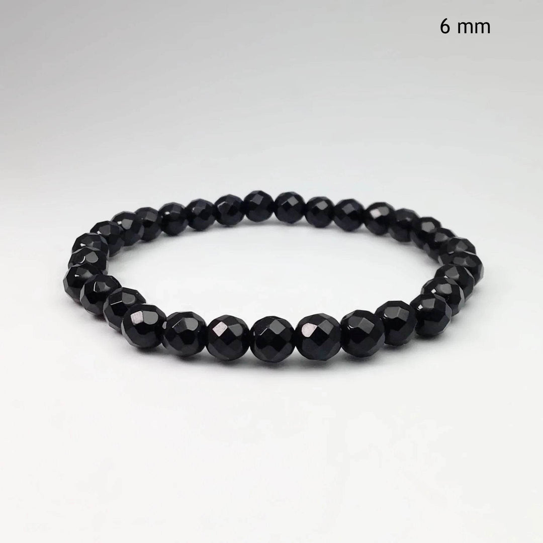 Black Onyx Faceted Beaded Bracelet - Rocks and Gems Canada