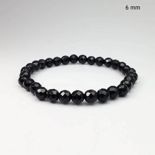 Black Onyx Faceted Beaded Bracelet - Rocks and Gems Canada