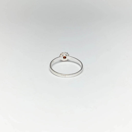 Cognac Amber Flower Ring - Rocks and Gems Canada