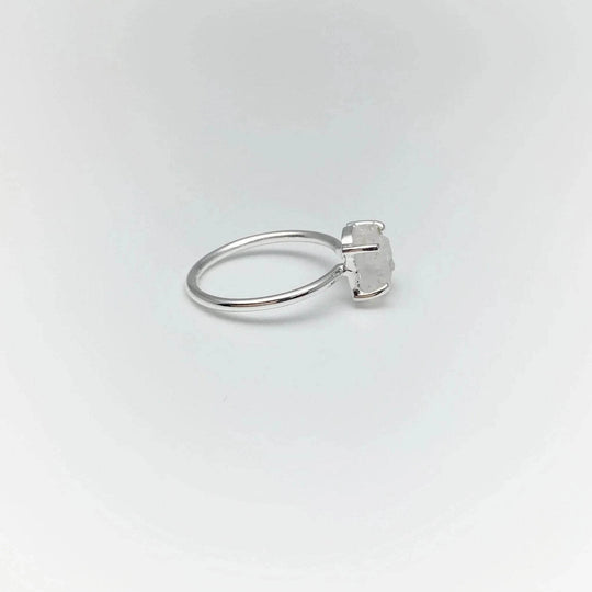 Raw Rainbow Moonstone Ring - Rocks and Gems Canada